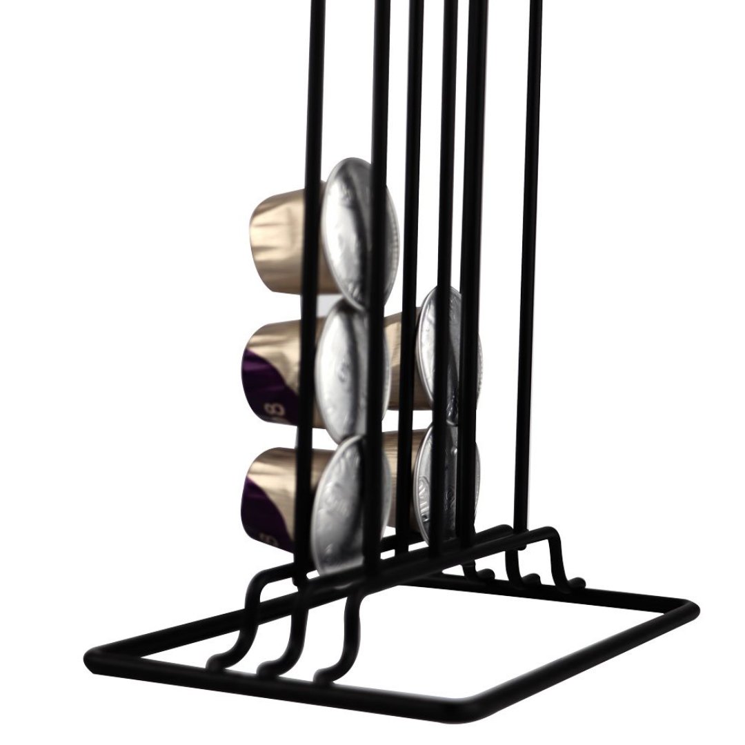 Fotografia para o produto Porta capsulas Cool Black de cafe em metal L15,5xP10xA39,5cm cor preta