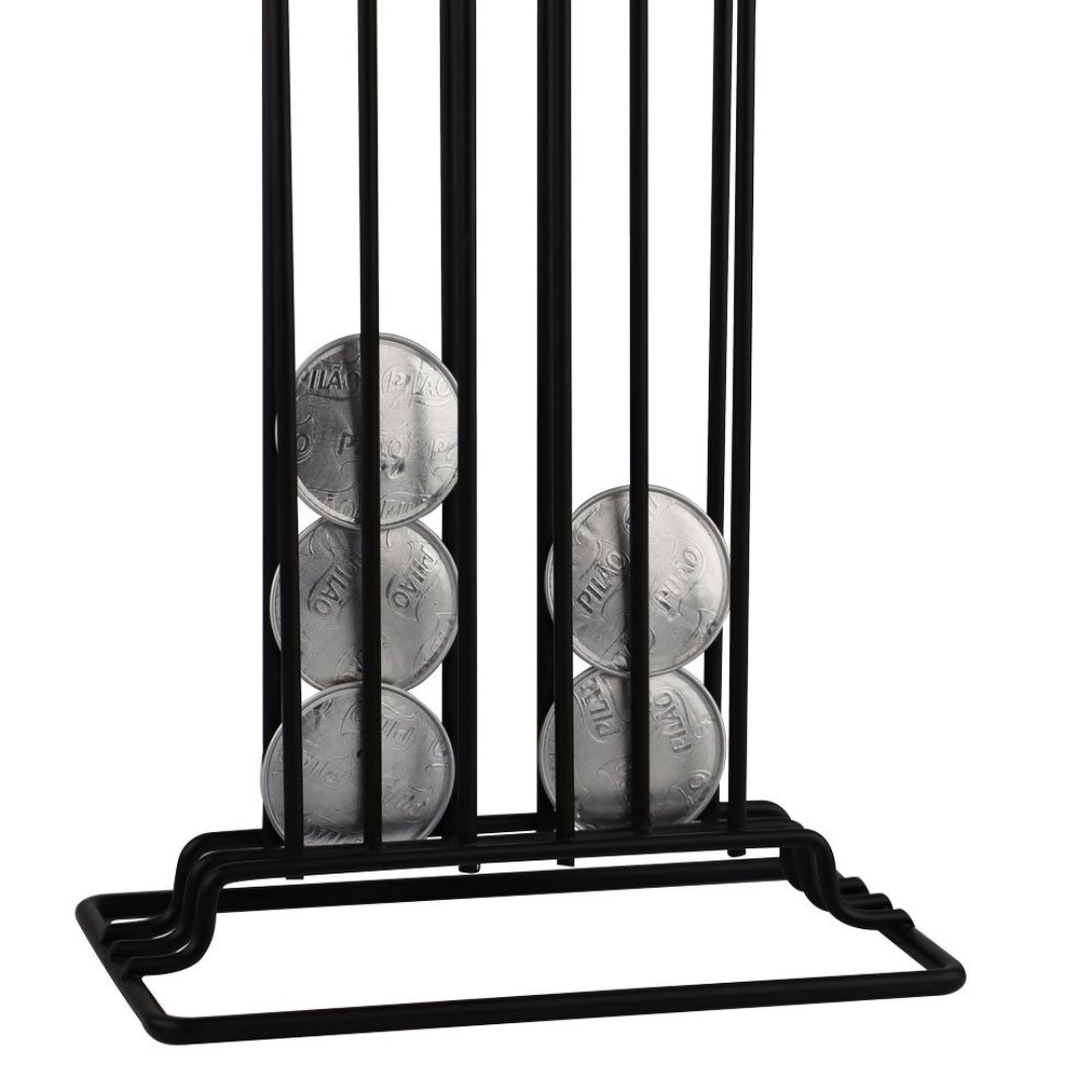 Fotografia para o produto Porta capsulas Cool Black de cafe em metal L15,5xP10xA39,5cm cor preta