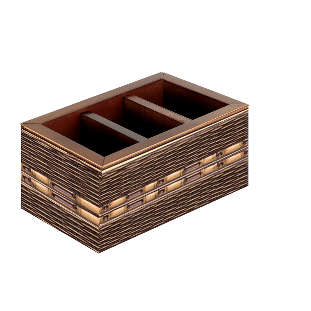 Imagem ilustrativa para Porta controle remoto de madeira L19xP12,5xA10cm cor marrom