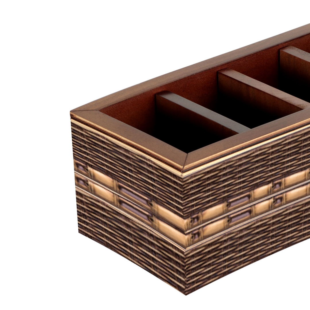 Fotografia para o produto Porta controle remoto de madeira L24,5xP12,5xA10cm