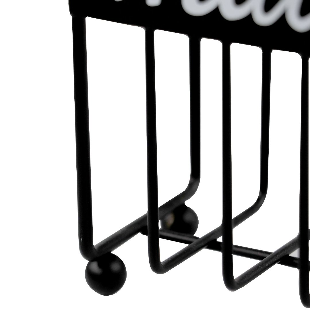 Fotografia para o produto Porta guardanapo Cool Black em metal L15xP6,5xA13cm cor preta