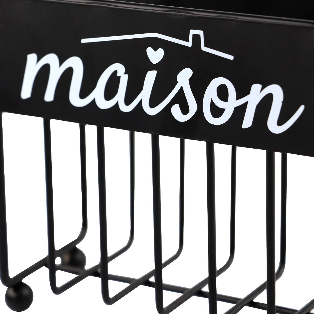 Fotografia para o produto Porta guardanapo Cool Black em metal L15xP6,5xA13cm cor preta