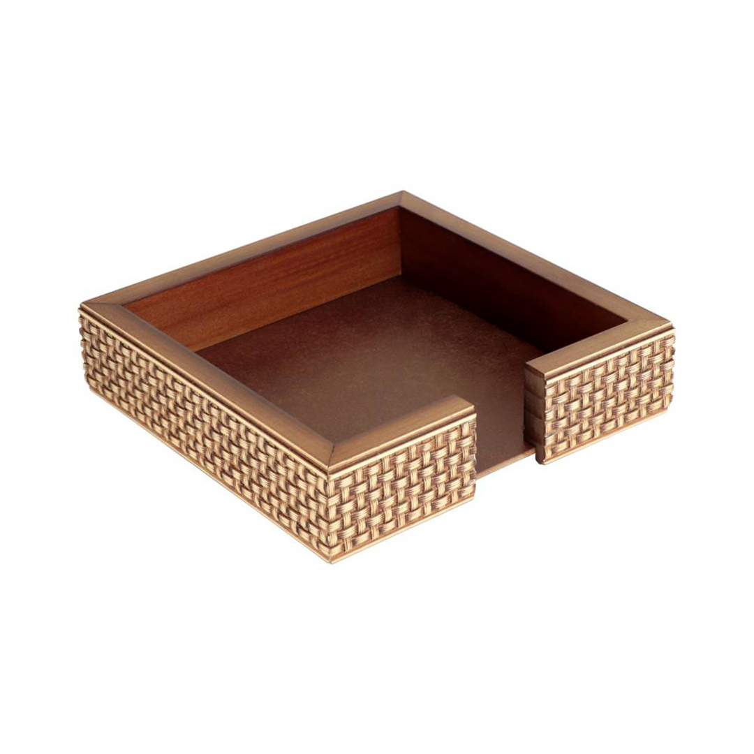 Imagem ilustrativa para Porta guardanapo quadrado de madeira L15,5xP15,5xA4,5cm cor marrom