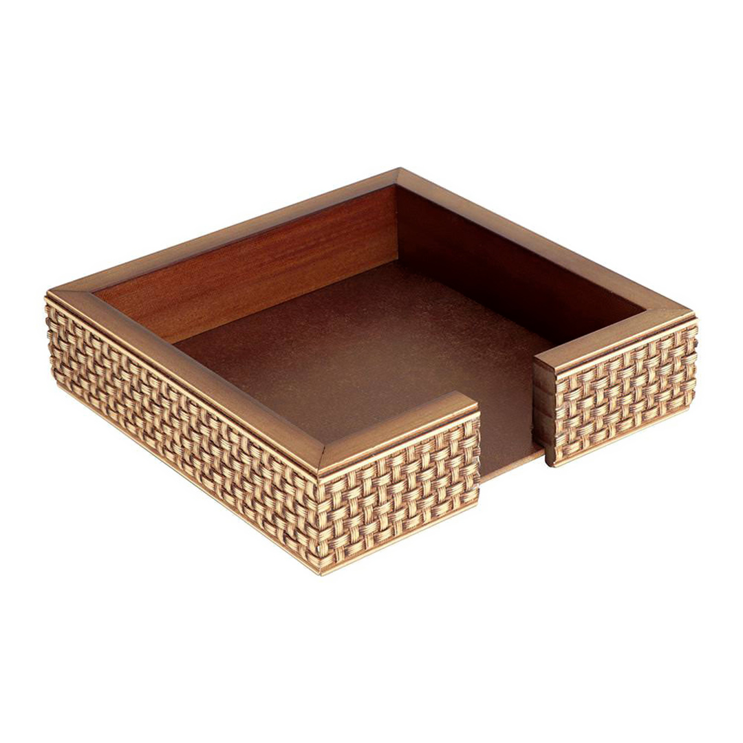 Imagem ilustrativa para Porta guardanapo quadrado de madeira L20xP20xA5cm cor marrom