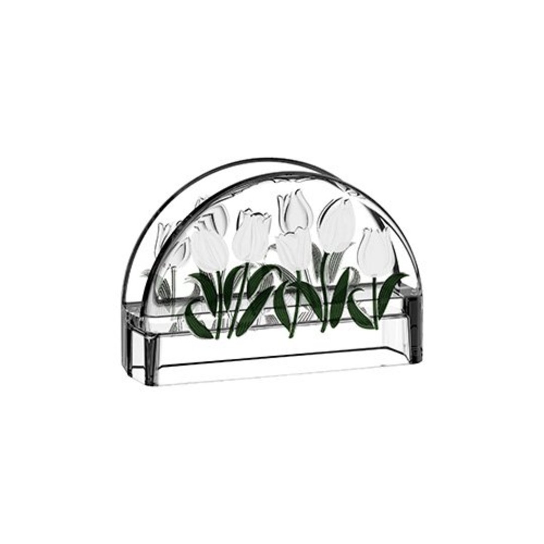 Fotografia para o produto Porta guardanapos em cristal P12,5xL4,2xA9cm branco Fotografia para o produto Porta guardanapos em cristal P12,5xL4,2xA9cm branco