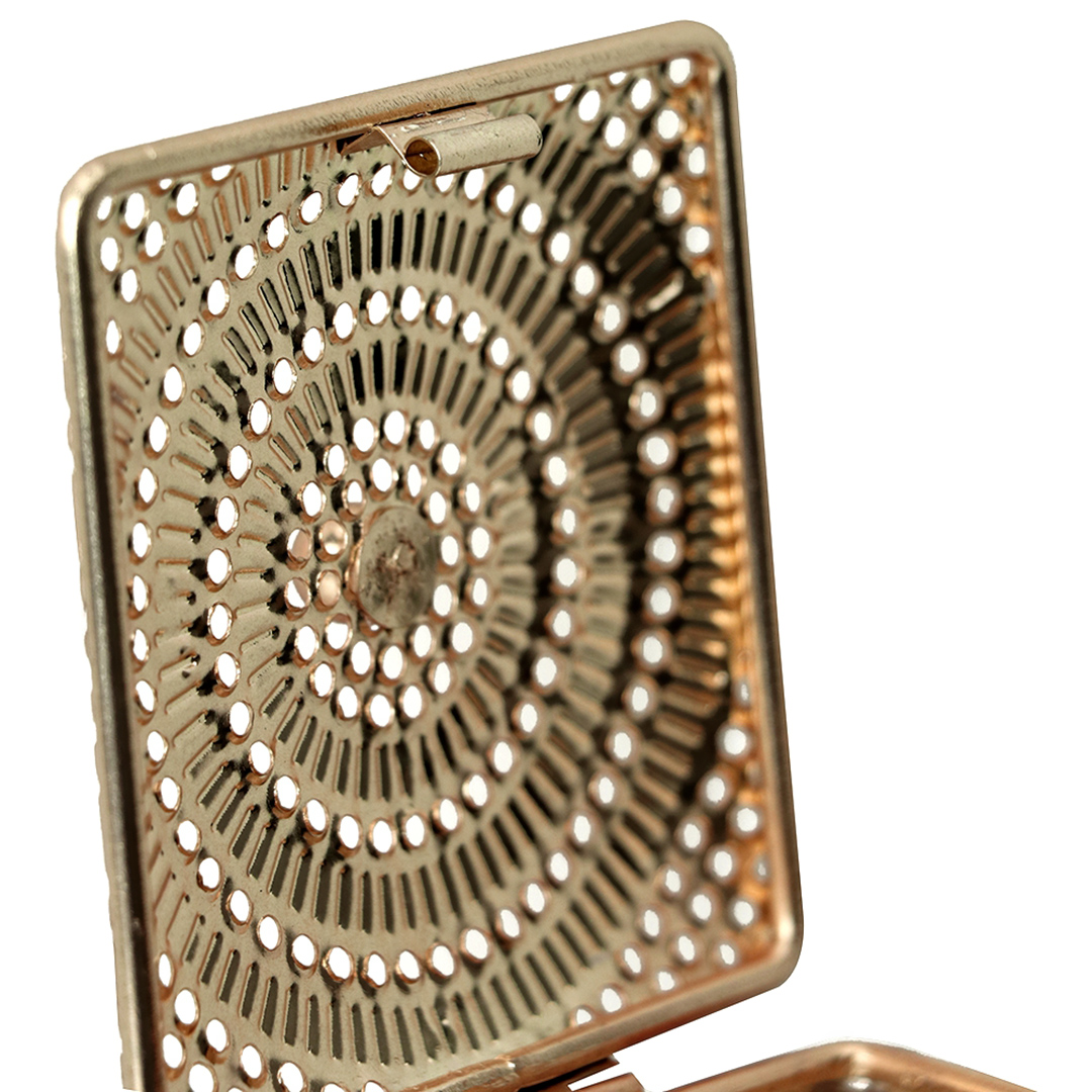 Fotografia para o produto Porta joias quadrado em ferro L9,5xP9,5xA8cm