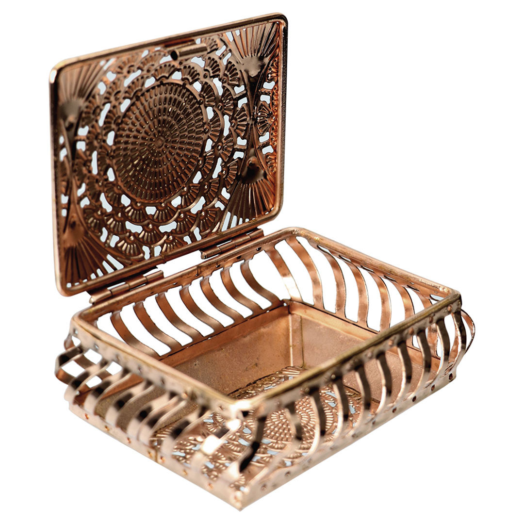 Fotografia para o produto Porta joias retangular em ferro L11,5xP8,5xA7cm