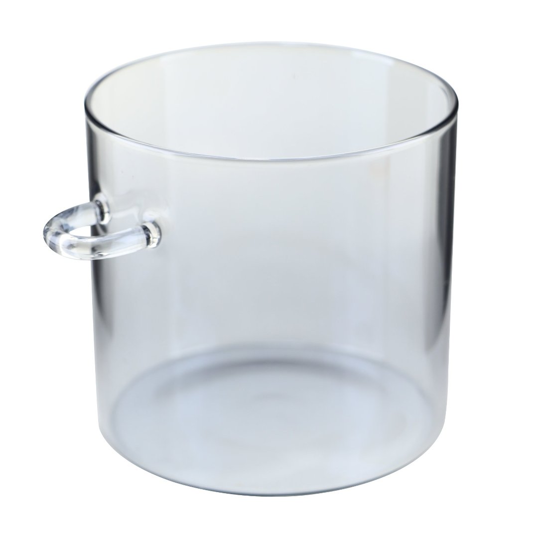 Fotografia para o produto Porta mantimento em vidro borossilicato com tampa e colher em bambu 500ml L10xP11xA10cm cor cinza