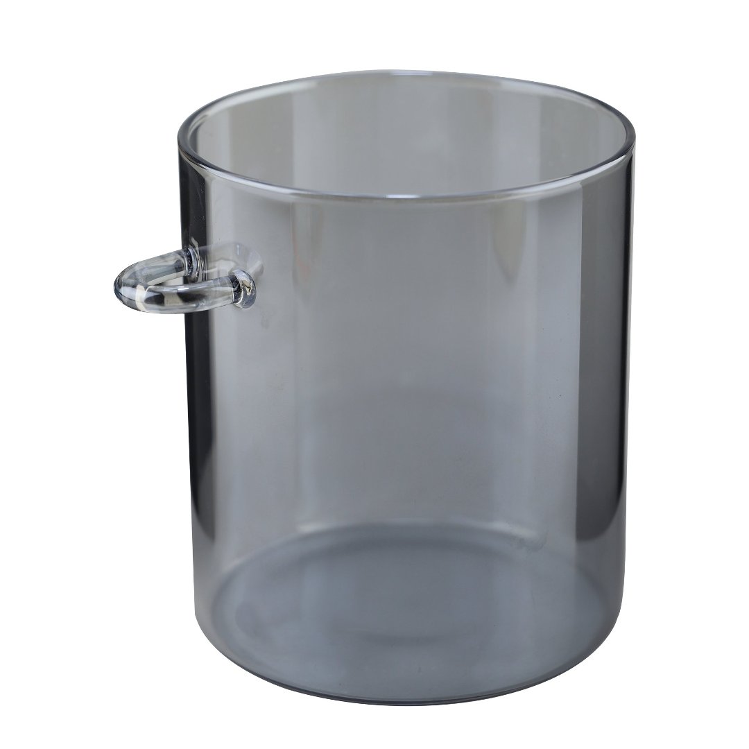 Fotografia para o produto Porta mantimento em vidro borossilicato com tampa e colher em bambu 700ml L10xP11xA12cm cor cinza