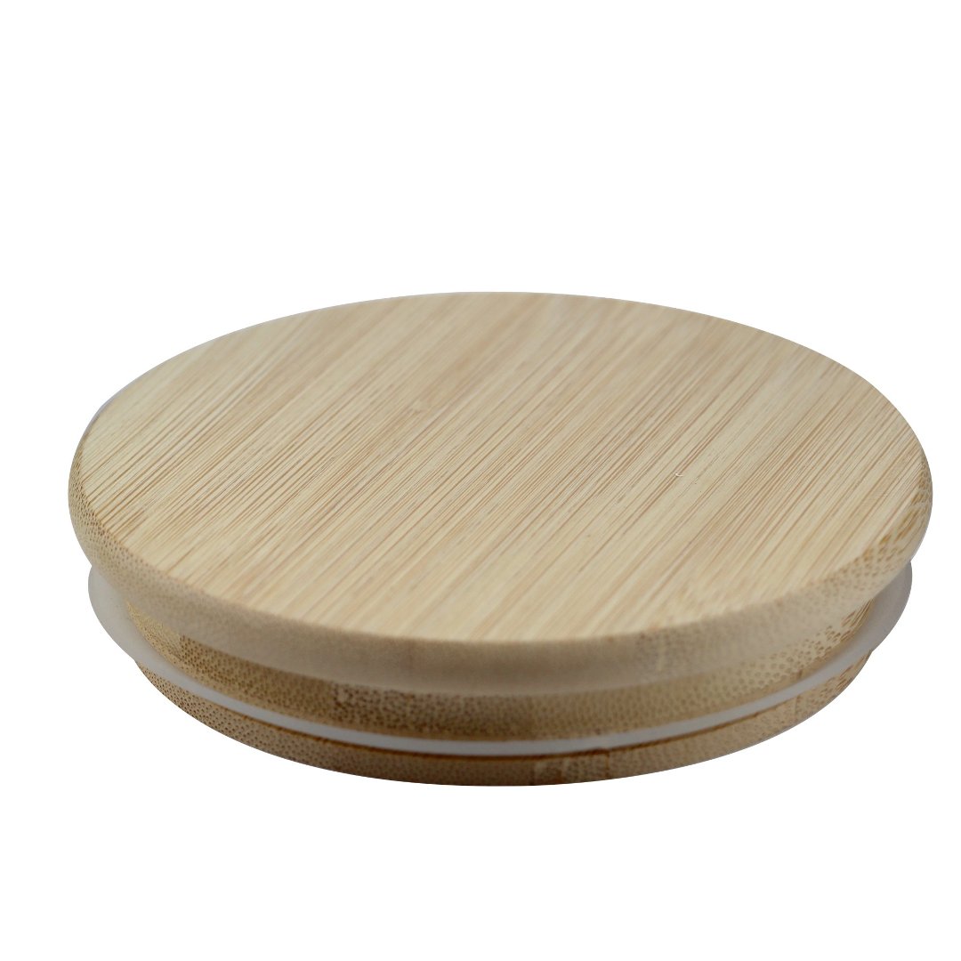 Fotografia para o produto Porta mantimento em vidro borossilicato com tampa e colher em bambu 700ml L10xP11xA12cm cor cinza