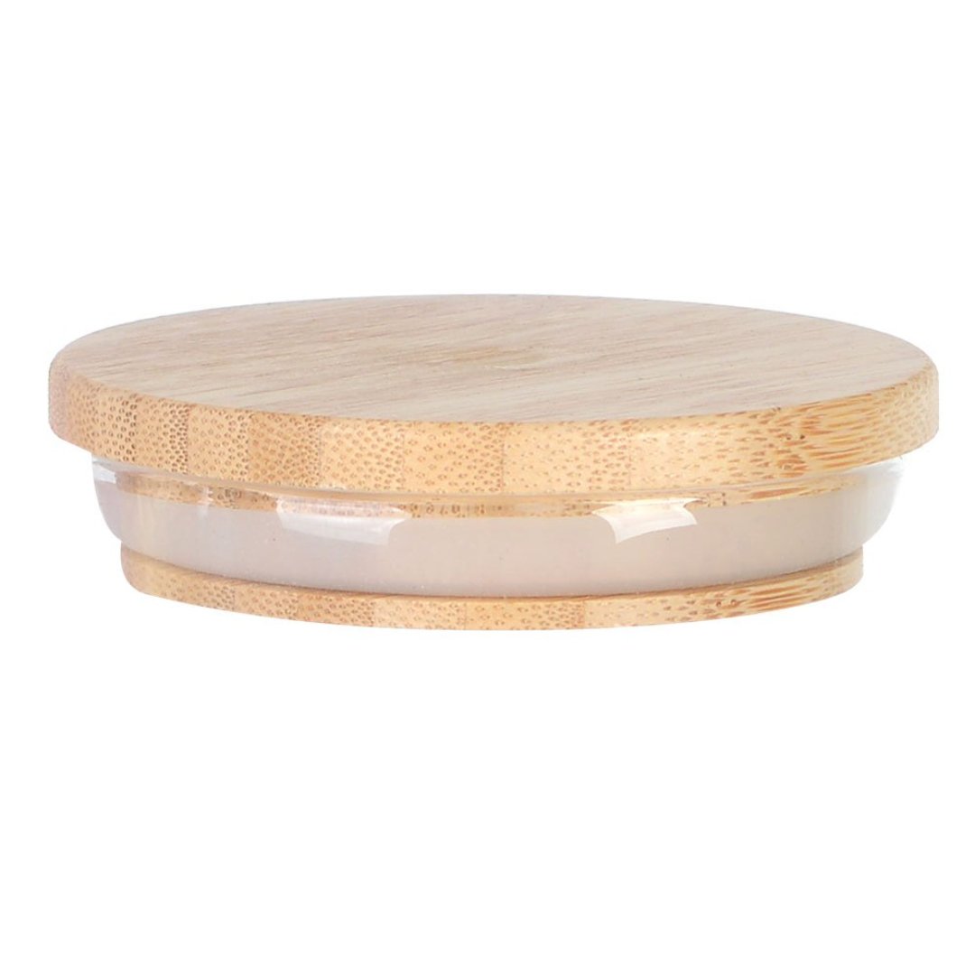 Fotografia para o produto Porta mantimento em vidro borossilicato com tampa em bambu 1,4L 010xA22cm
