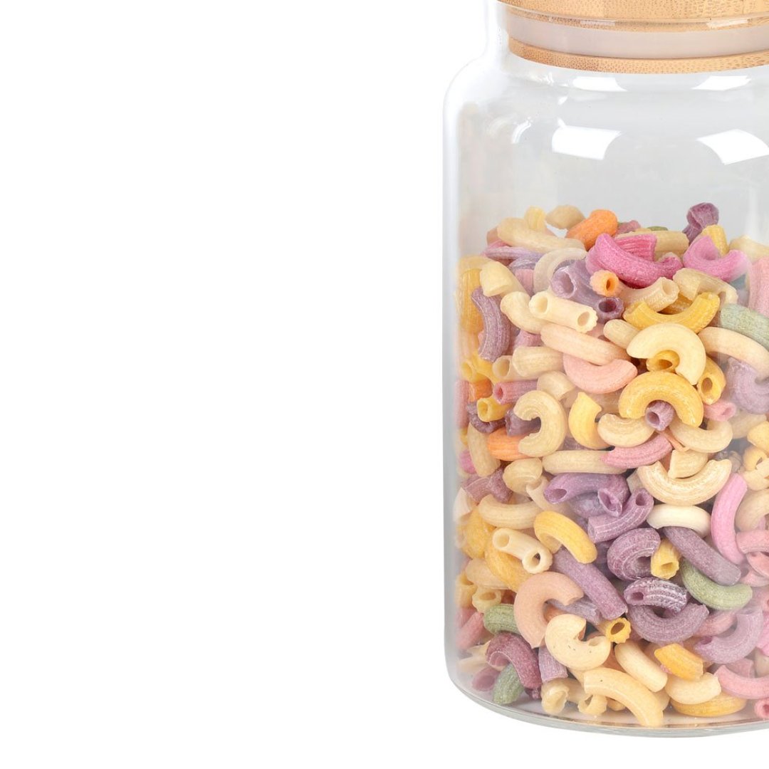 Fotografia para o produto Porta mantimento em vidro borossilicato com tampa em bambu 1L D10xA17cm