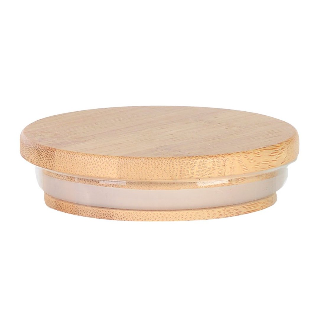Fotografia para o produto Porta mantimento em vidro borossilicato com tampa em bambu 1L D10xA17cm