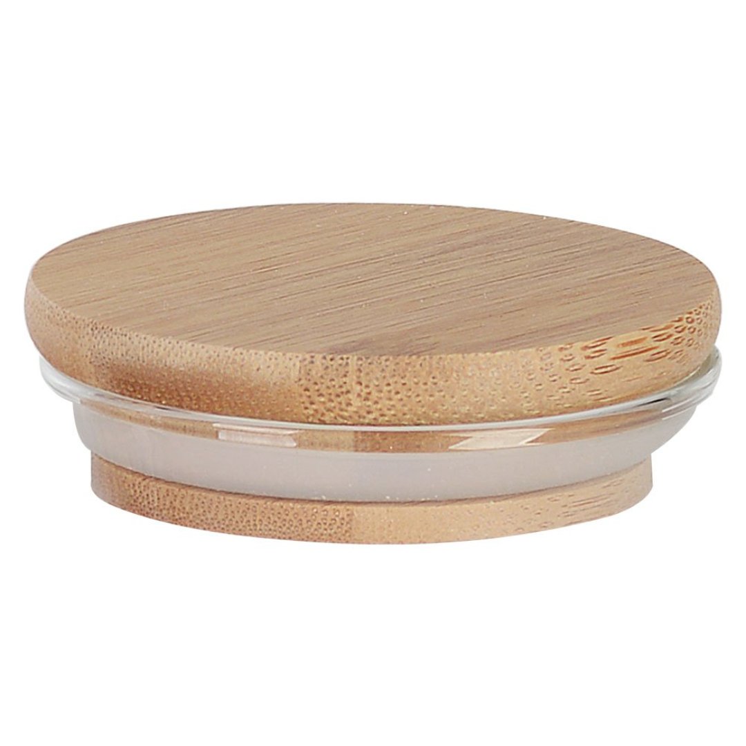 Fotografia para o produto Porta mantimento em vidro borossilicato com tampa em bambu 450ml 010xA10,5cm