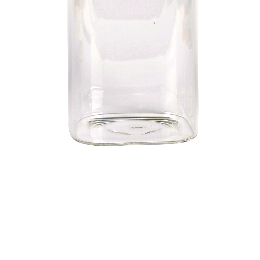 Fotografia para o produto Porta mantimento quadrado em vidro borossilicato com tampa de metal cobre 1,1L L10xP10xA18cm