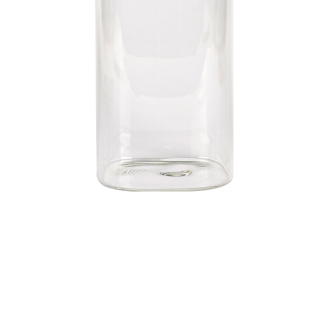 Fotografia para o produto Porta mantimento quadrado em vidro borossilicato com tampa de metal cobre 1,4L L10xP10xA22cm