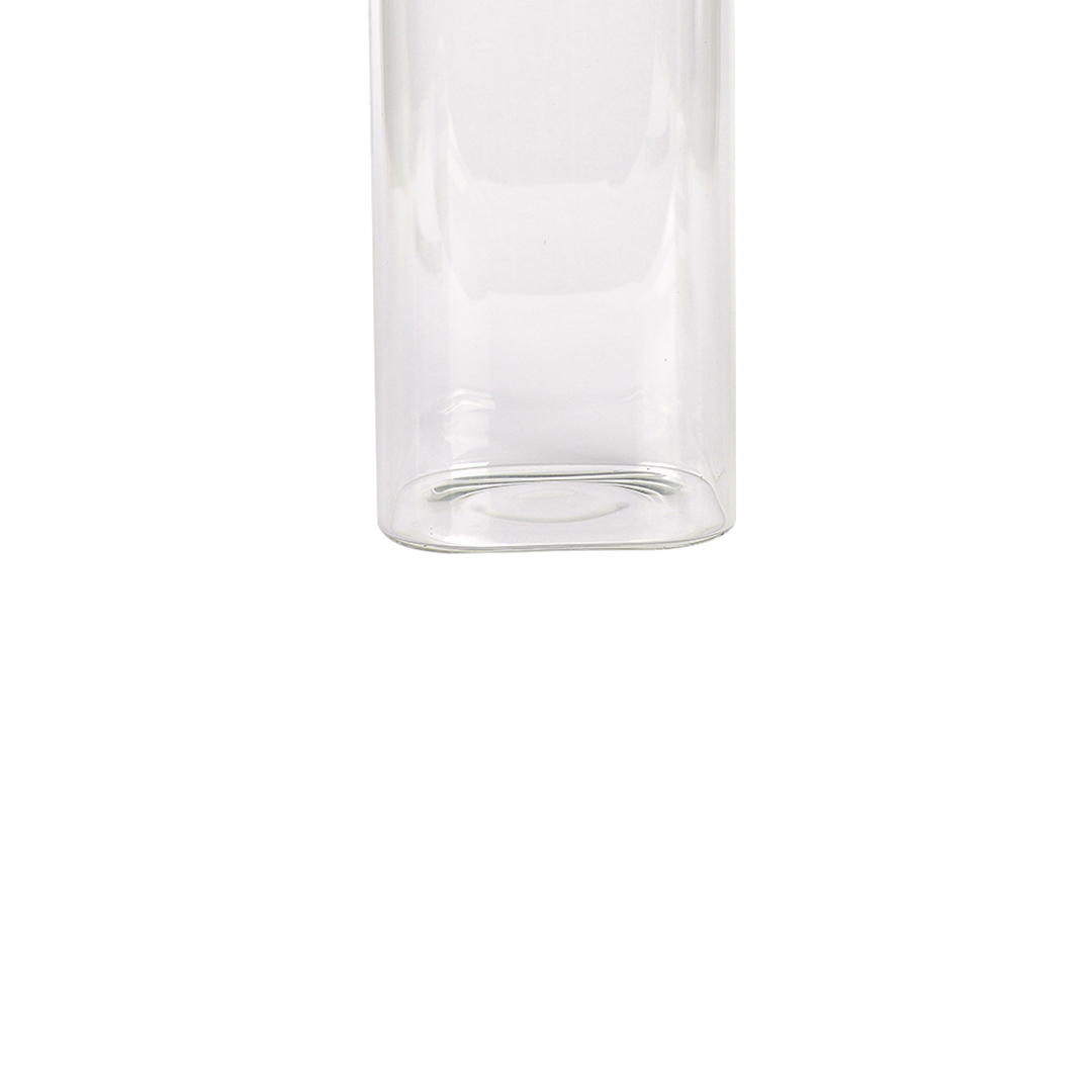 Fotografia para o produto Porta mantimento quadrado em vidro borossilicato com tampa de metal cobre 1,9L L10xP10xA28cm