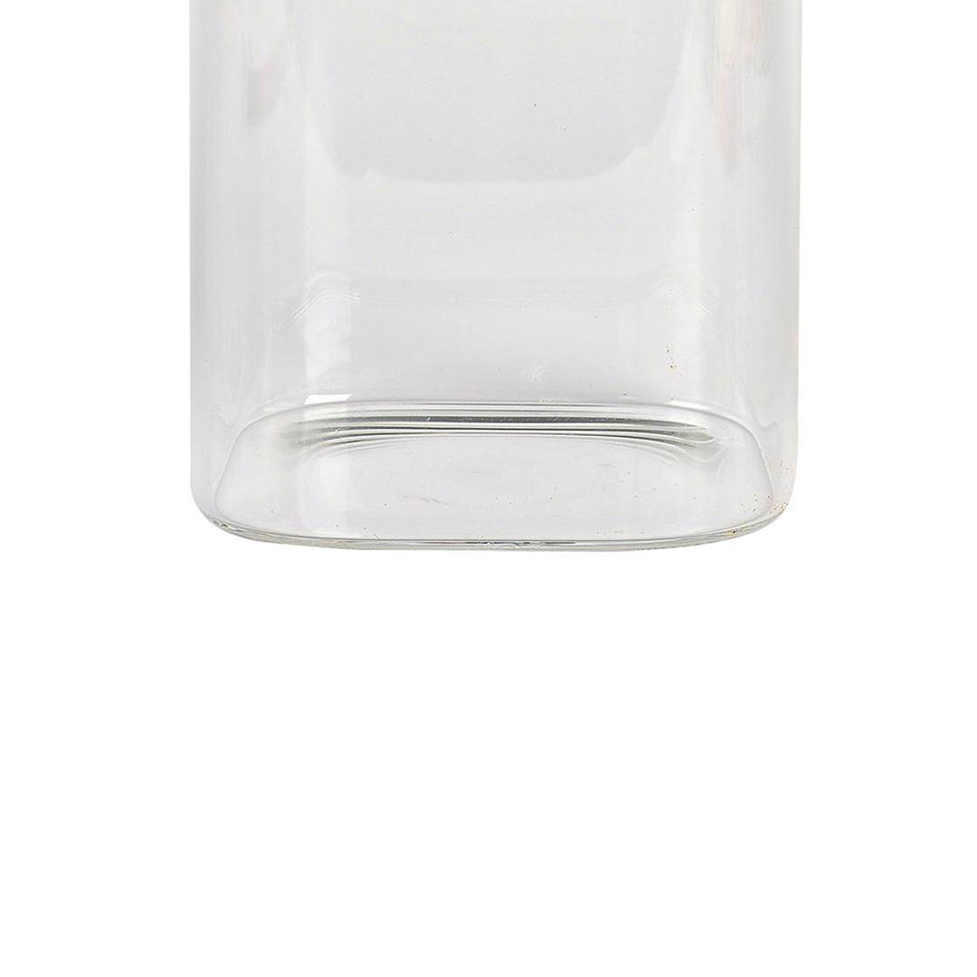Fotografia para o produto Porta mantimento quadrado em vidro borossilicato com tampa de metal cobre 800ml L10xP10xA14cm