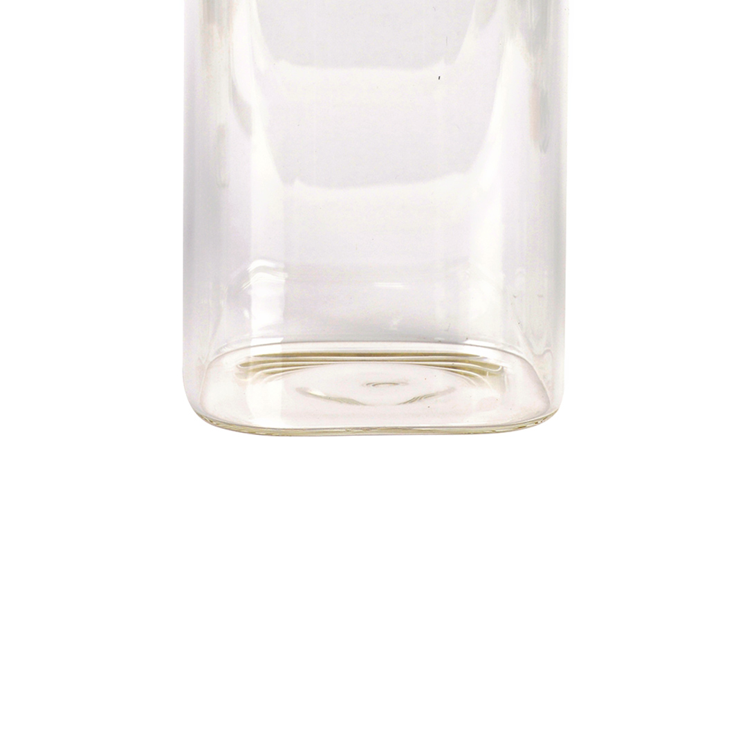 Fotografia para o produto Porta mantimento quadrado em vidro borossilicato com tampa em bambu 1,1L L10xP10xA18cm