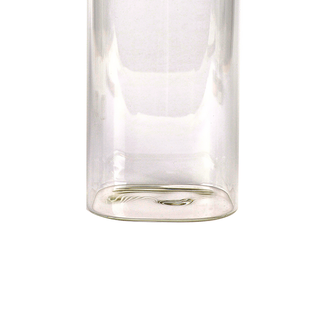 Fotografia para o produto Porta mantimento quadrado em vidro borossilicato com tampa em bambu 1,4L L10xP10xA22cm