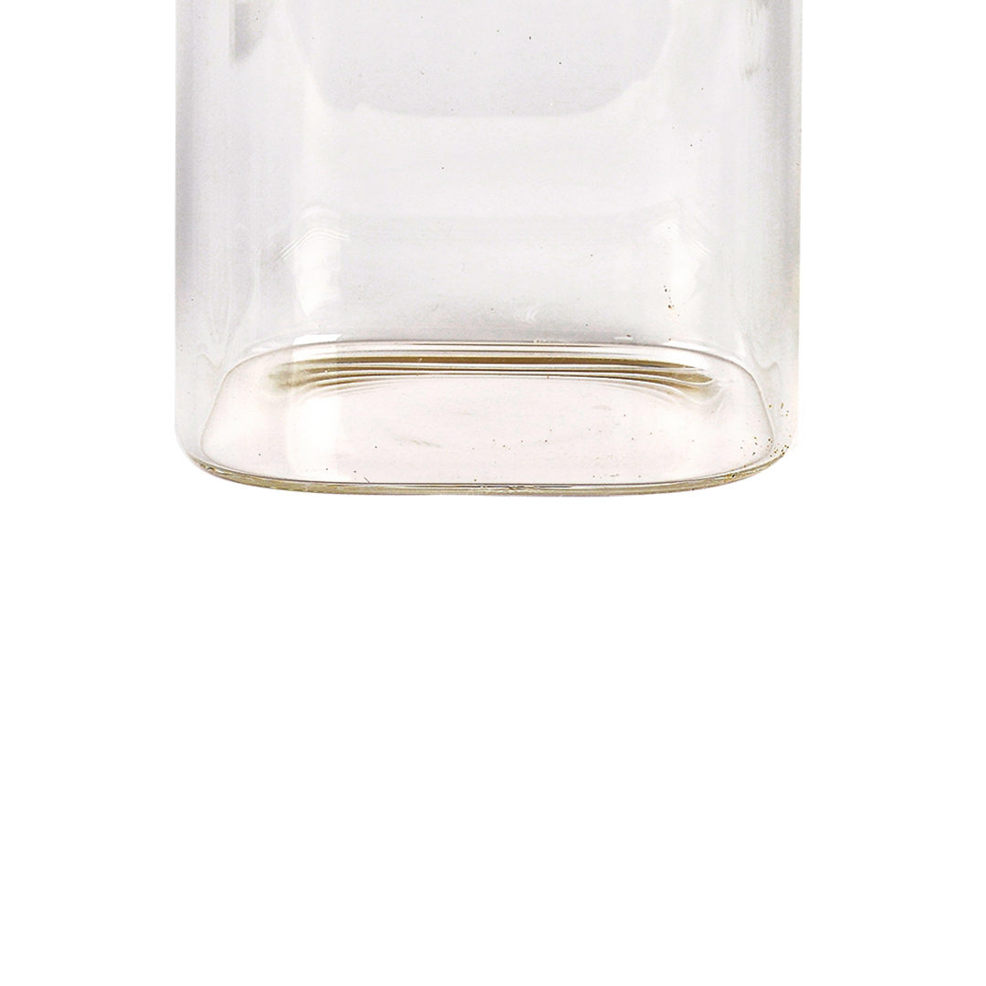 Fotografia para o produto Porta mantimento quadrado em vidro borossilicato com tampa em bambu 800ml L10xP10xA14cm