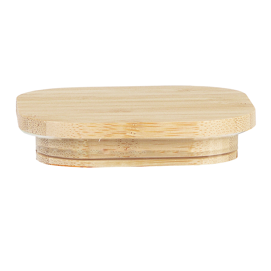 Fotografia para o produto Porta mantimento quadrado em vidro borossilicato com tampa em bambu 800ml L10xP10xA14cm