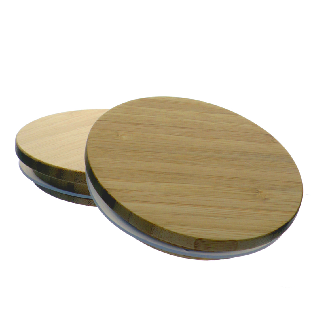 Fotografia para o produto Porta mantimento redondo em vidro borossilicato com tampa de bambu 1,4L 010xA22cm