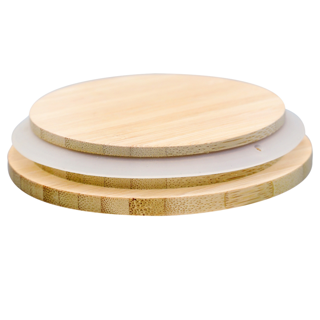 Fotografia para o produto Porta mantimento redondo em vidro borossilicato com tampa de bambu 1,8L 010xA27,5cm