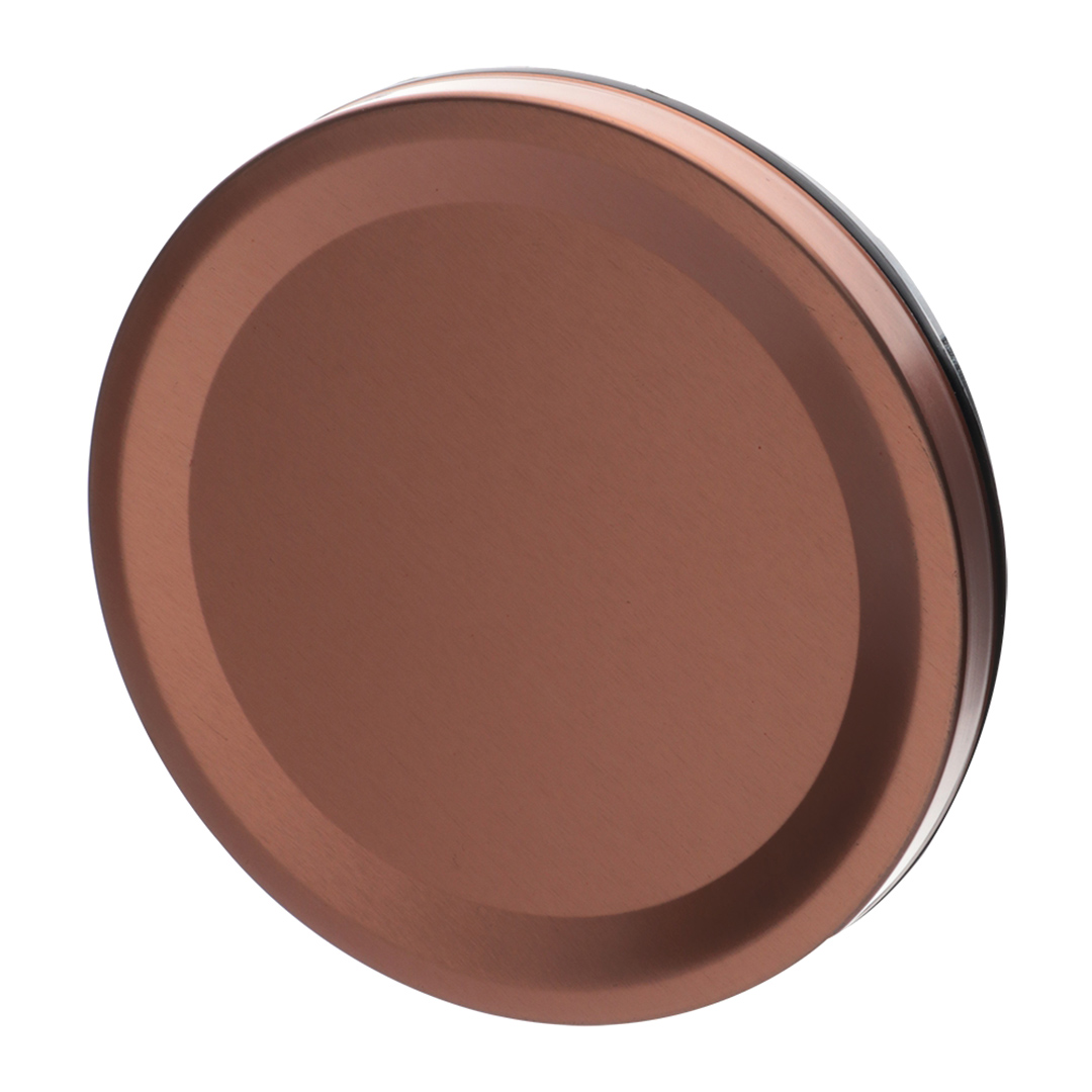 Fotografia para o produto Porta mantimento redondo em vidro borossilicato com tampa de metal cobre 800ml 010xA12,5cm