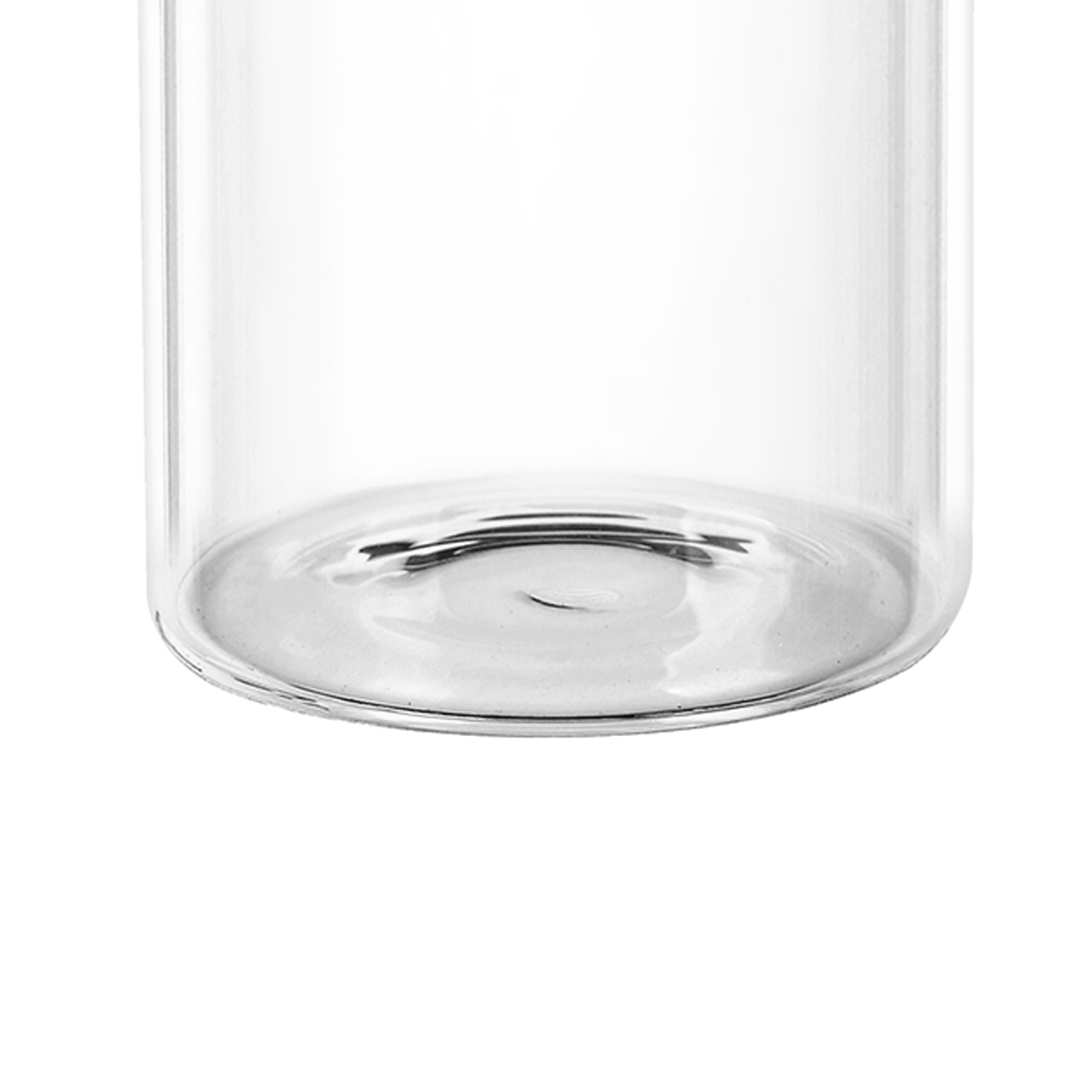 Fotografia para o produto Porta mantimento redondo em vidro borossilicato com tampa em metal prata 150ml D5,5xA11,5cm