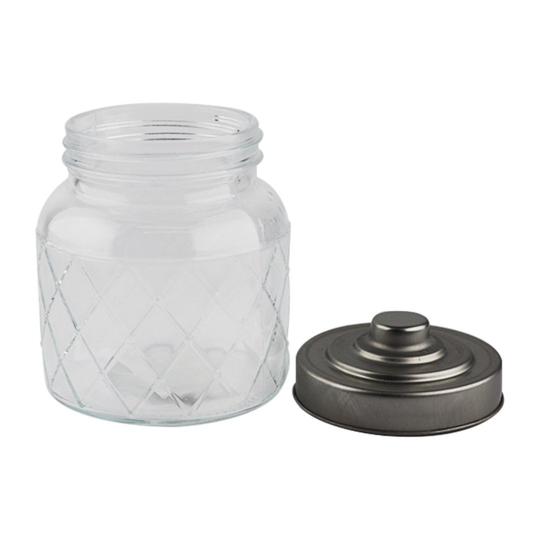 Fotografia para o produto Porta mantimento redondo em vidro com tampa 600ml 010,5xA13cm