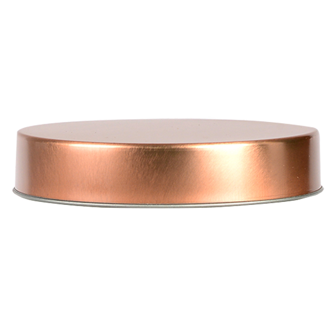 Fotografia para o produto Porta mantimento redondo em vidro com tampa cor cobre 1,7L 011xA22cm