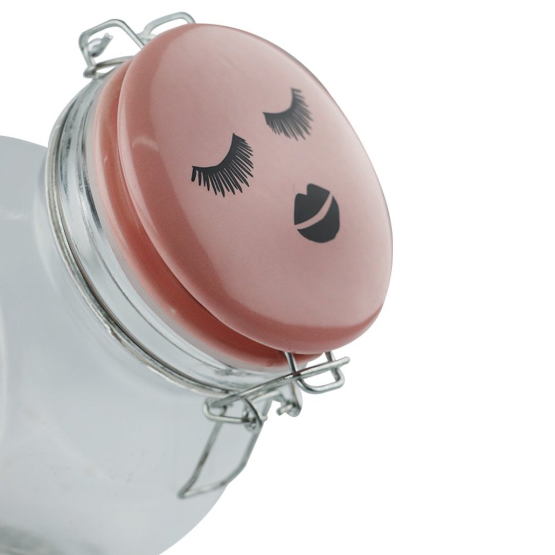 Fotografia para o produto Porta mantimento redondo em vidro com tampa e trava 1,2L 014,5xA16,5cm