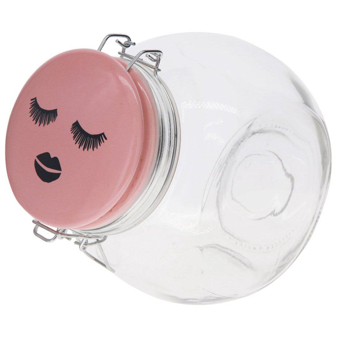 Imagem ilustrativa para Porta mantimento redondo em vidro com tampa e trava 1,2L 14,5xA16,5cm