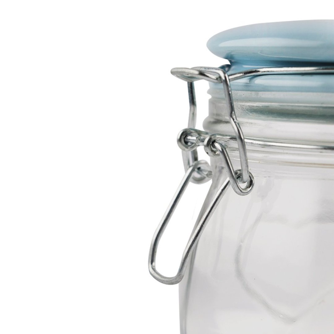 Fotografia para o produto Porta mantimento redondo em vidro com tampa e trava 450ml 011,5xA11cm