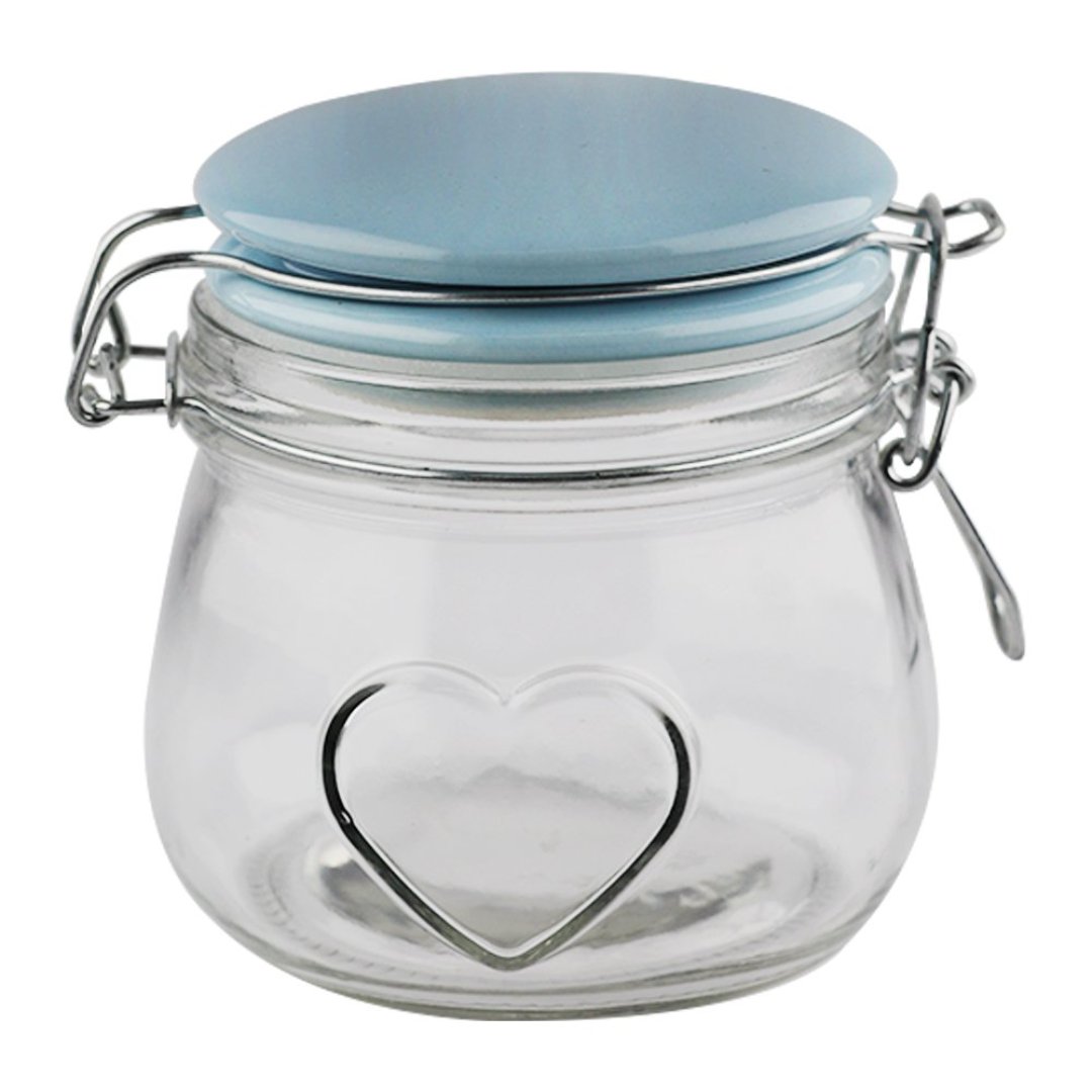 Fotografia para o produto Porta mantimento redondo em vidro com tampa e trava 450ml 011,5xA11cm