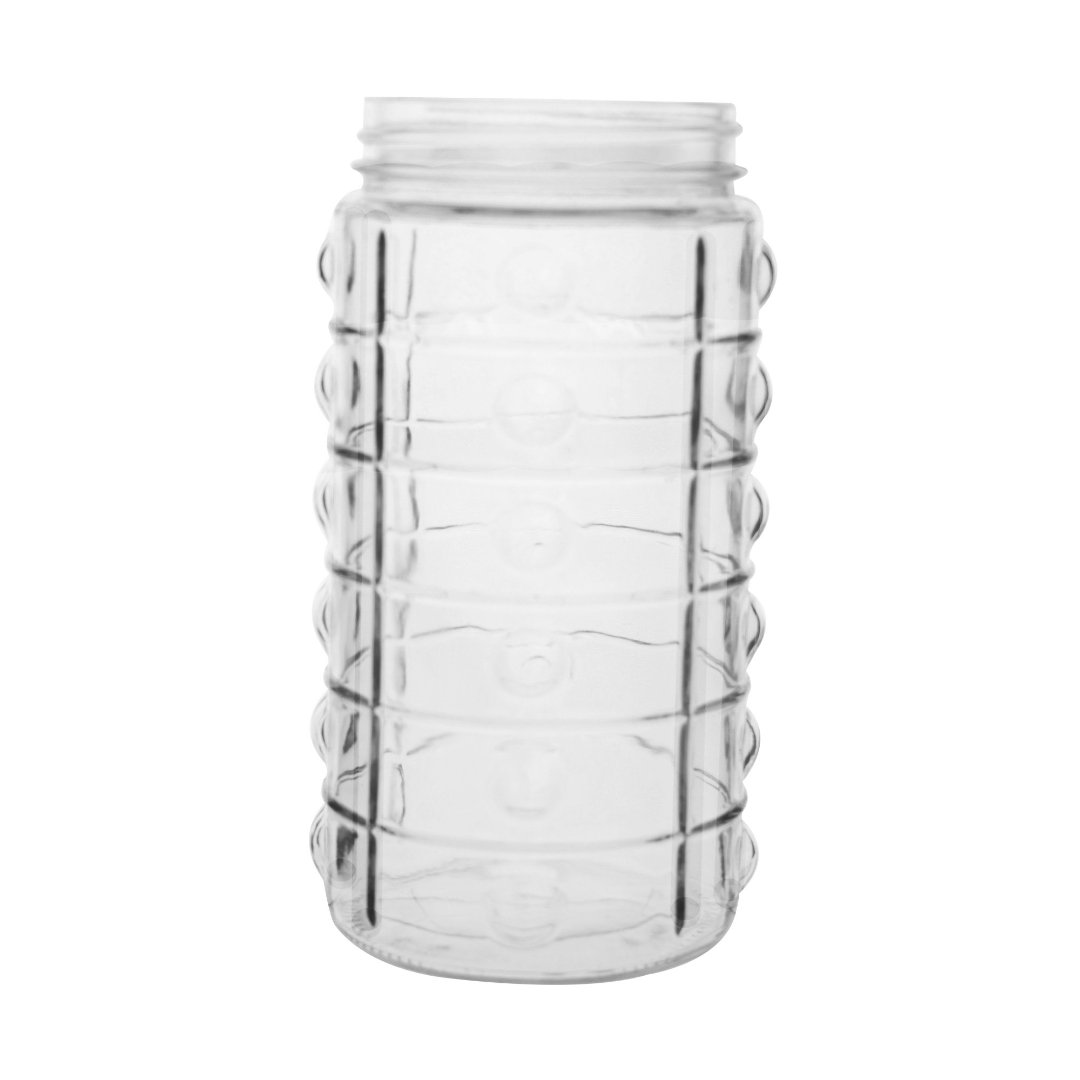 Fotografia para o produto Porta mantimento redondo em vidro com tampa em plástico cor cinza 2L 012xA26cm