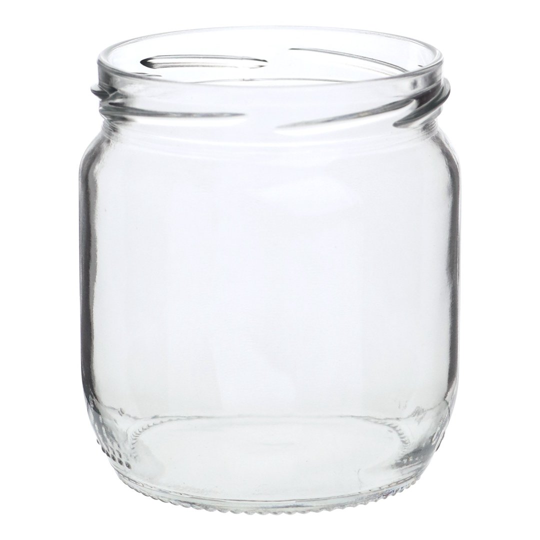 Fotografia para o produto Porta mantimento redondo em vidro com tampa em plástico cor cinza 425ml 09xA10cm