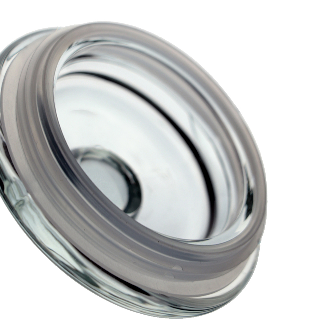 Fotografia para o produto Porta mantimento redondo em vidro liso com tampa 600ml 010xA18cm