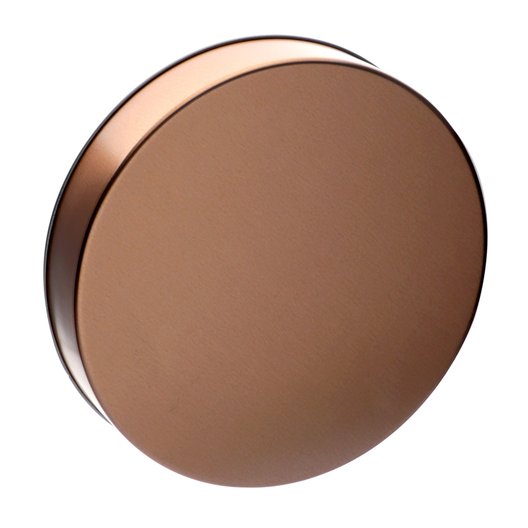 Fotografia para o produto Porta mantimento redondo em vidro liso com tampa de metal cor cobre 880ml 011xA12cm