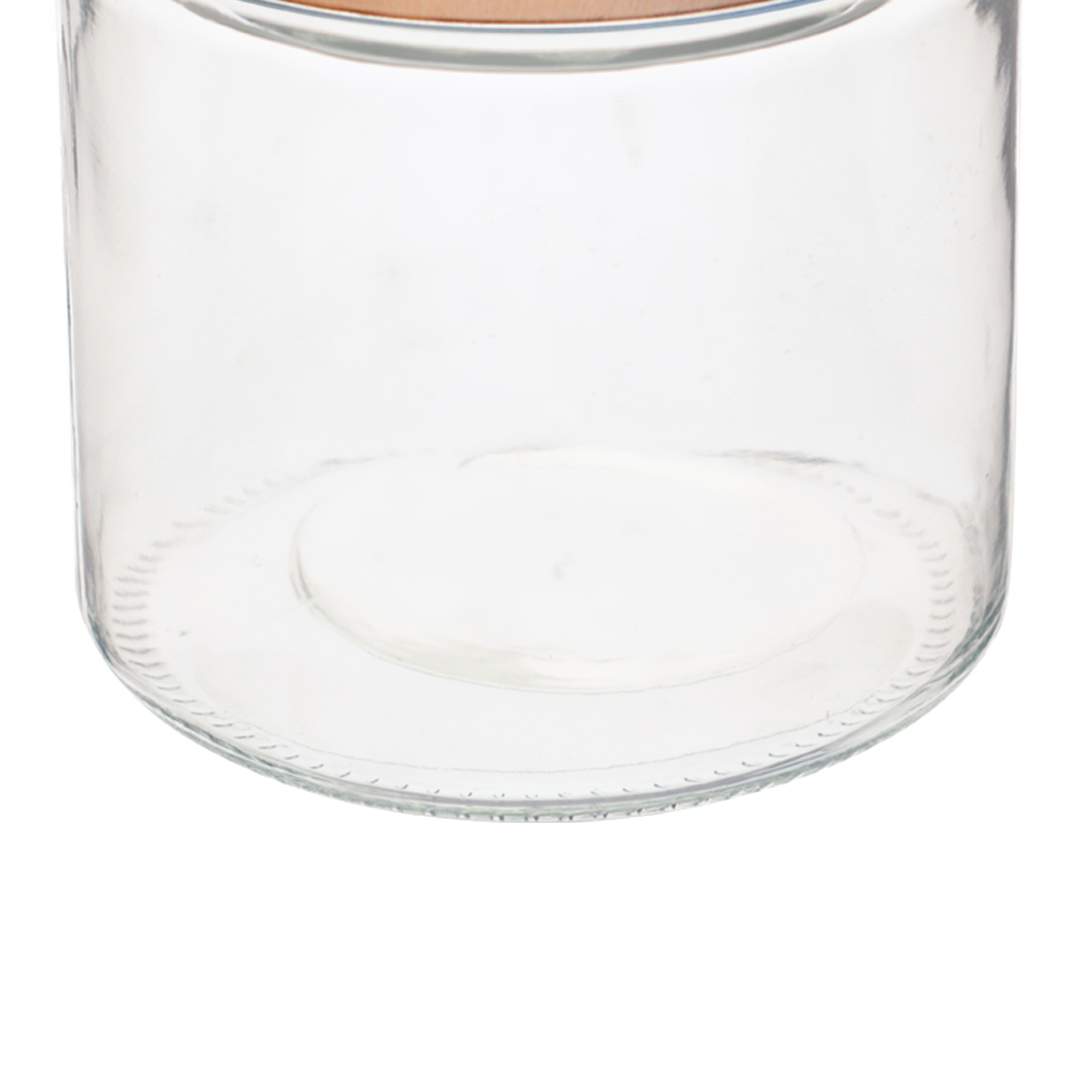 Fotografia para o produto Porta mantimento redondo em vidro liso com tampa de metal cor cobre 880ml 011xA12cm