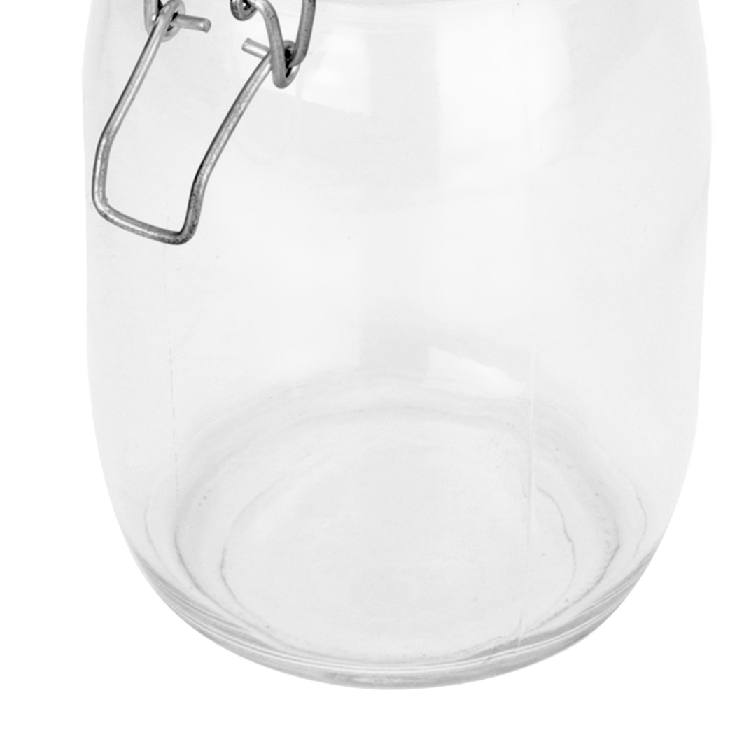 Fotografia para o produto Porta mantimento redondo em vidro liso com tampa e trava 1L 010,5xA17cm