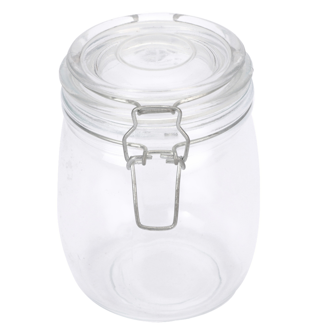 Imagem ilustrativa para Porta mantimento redondo em vidro liso com tampa e trava 750ml 10,5xA14cm