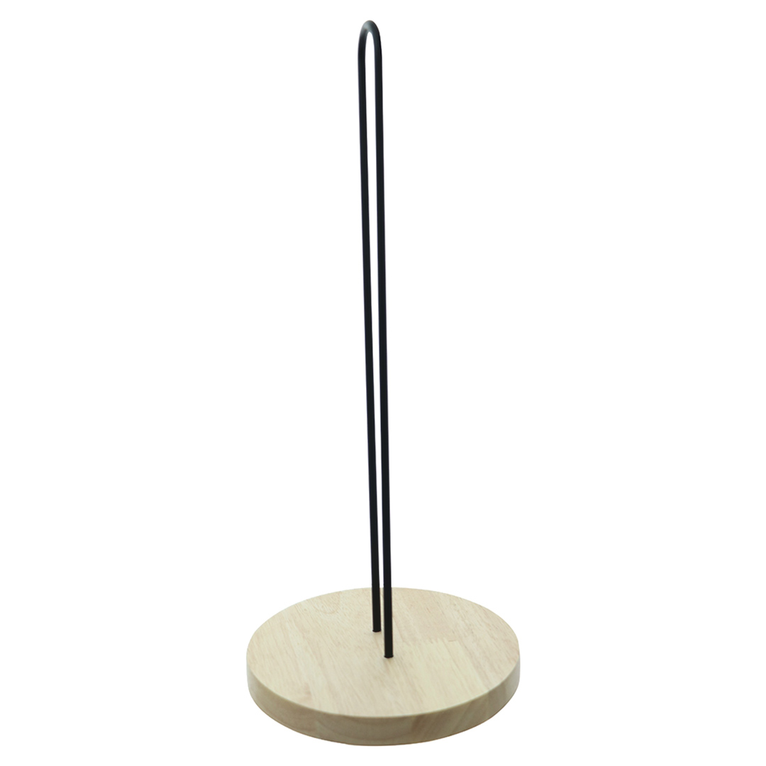 Fotografia para o produto Porta papel toalha em metal com base de madeira 015xA33cm