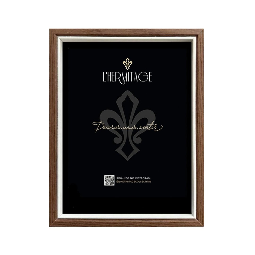 Fotografia para o produto Porta retrato em mdf 15x20cm marrom e branco