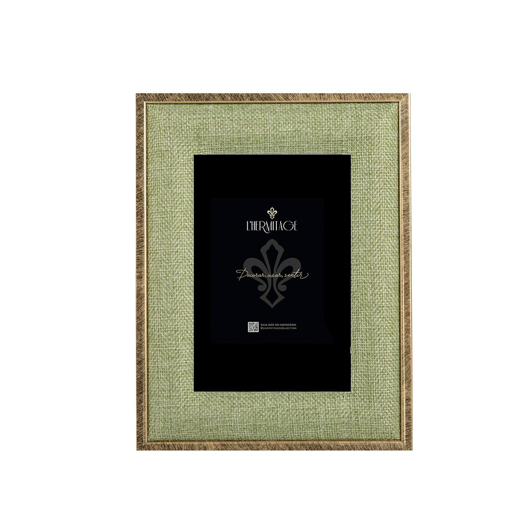 Fotografia para o produto Porta Retrato em mdf 10x15cm cor dourado e verde Fotografia para o produto Porta Retrato em mdf 10x15cm cor dourado e verde