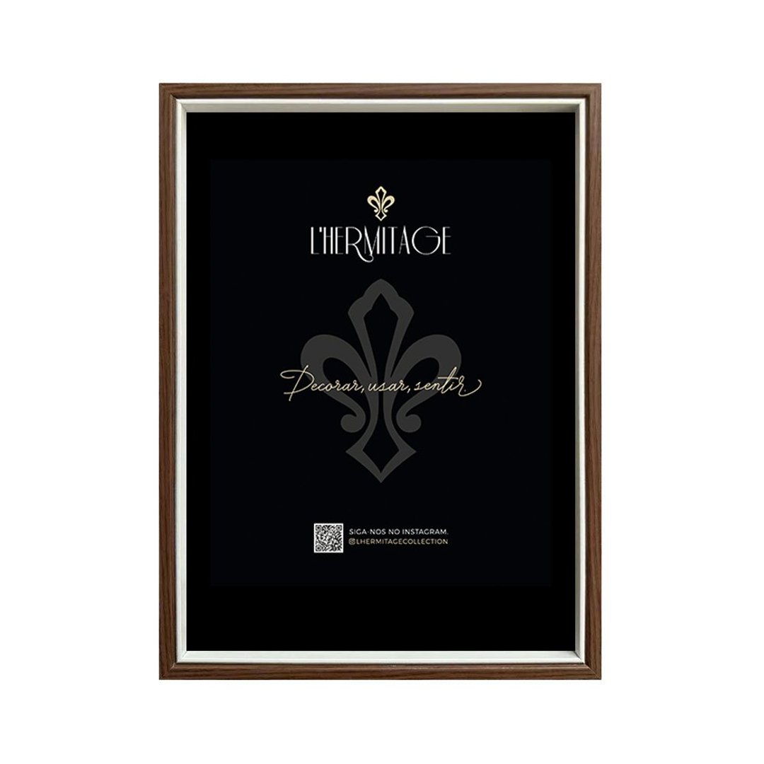 Fotografia para o produto Porta retrato em mdf 21x30cm marrom e branco