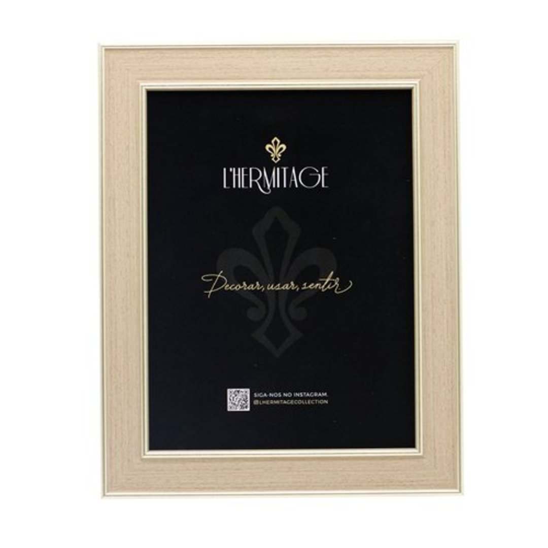 Fotografia para o produto Porta retrato em poliestireno 15x20 champanhe e bege