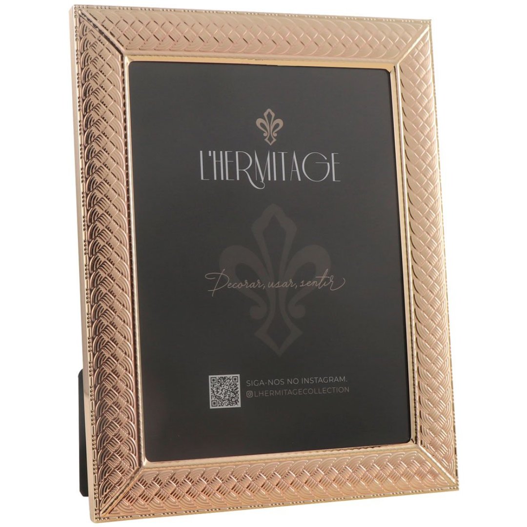 Imagem ilustrativa para Porta retrato em metal L15xP20cm cor rose gold