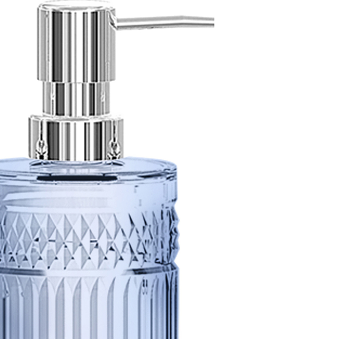 Fotografia para o produto Porta sabonete em vidro 07xA16cm 300ml cor azul luster